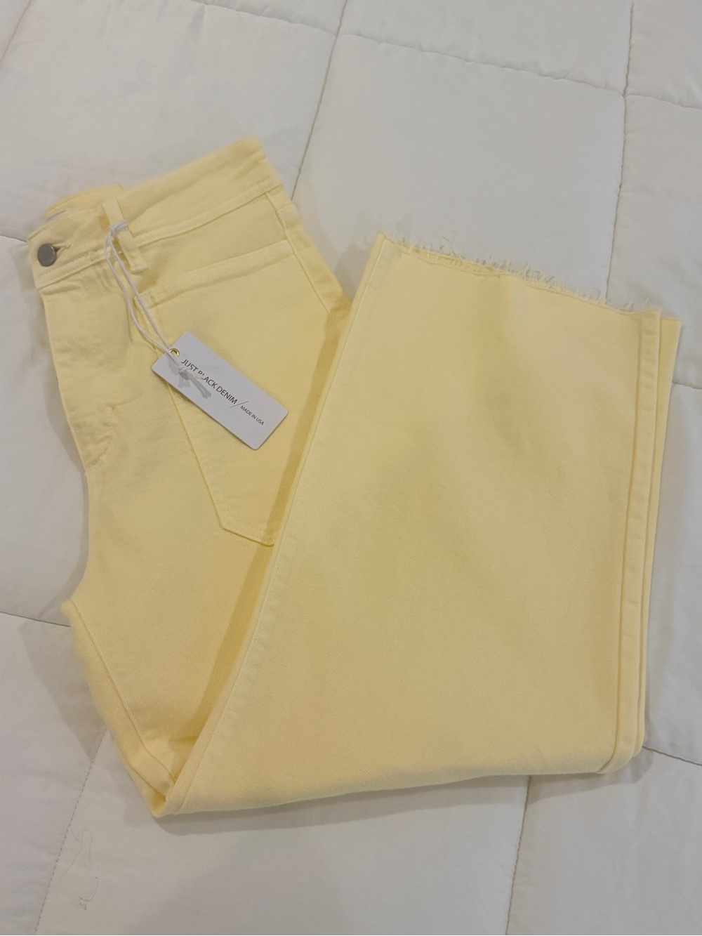 Just Black Pale Yellow Straight-Leg Jeans